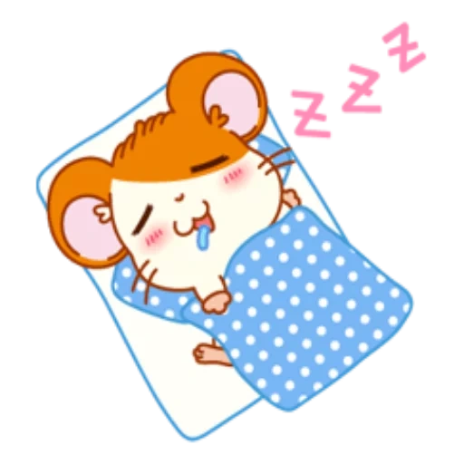 chibi, tidur anak, hamtaro sedang tidur, gadis tidur