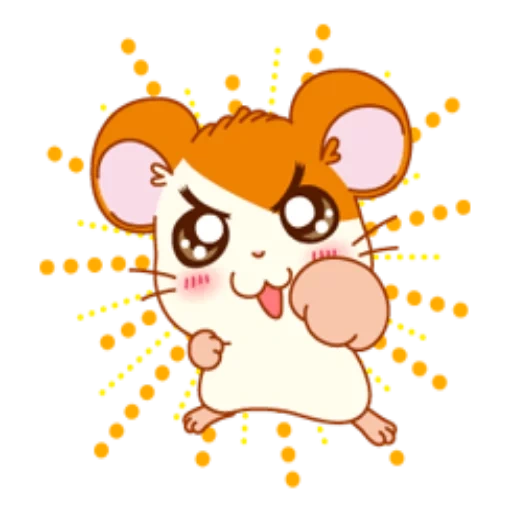 hamtaro, chemento de hamtaro, hámster lindo dibujo, animales de anime kawai, hermosos bocetos de hámsters