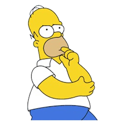 homer, the simpsons, homer thinks, homer simpson, simpson thoughtful