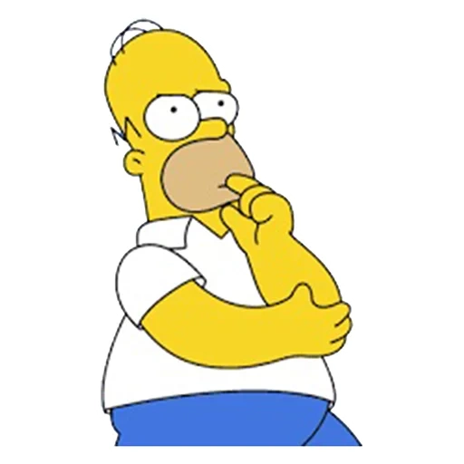 homer, los simpson, homero piensa, homer simpson, simpson pensativo