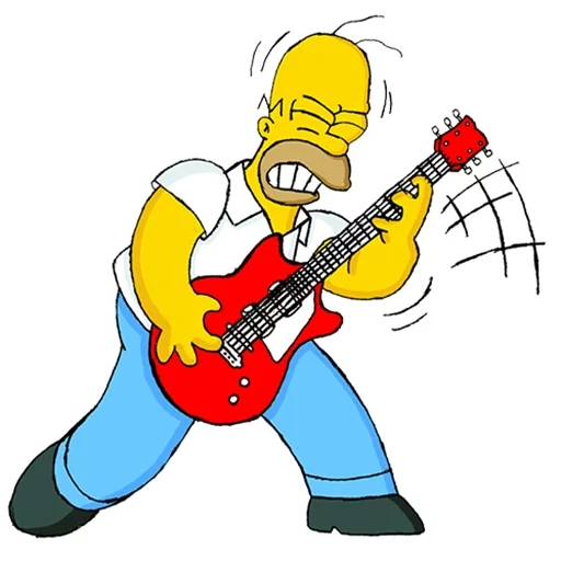 michael jackson, homer simpson, bart simpson gitarre, homer simpson gitarre, homer simpson rock and roll