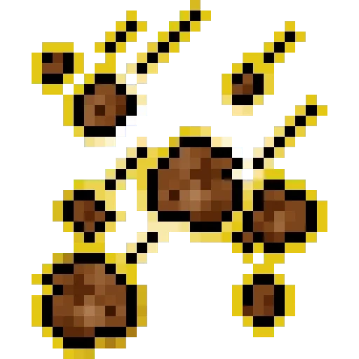 two-dimensional code, pixel, minecraft, bee, minecraft cocoa bean