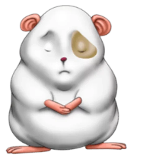 hamster, hamster art, hamster white, fat hamster, cartoon thickened hamster