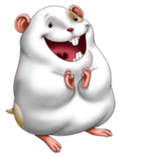 hamster, tikus gemuk, kartun hamster, hamster dengan latar belakang putih, ilustrasi hamster