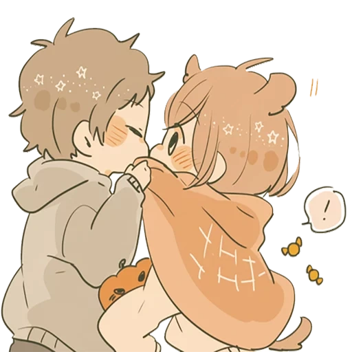chibi steam, honey 100, chibi in a couple, chibi hugs, anime cute drawings