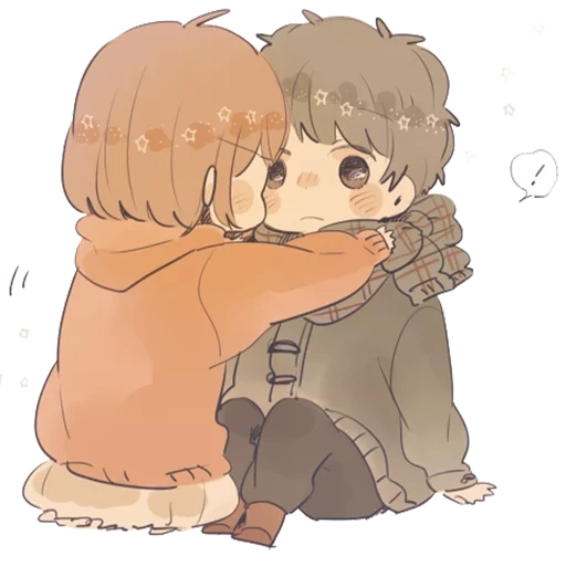 imagen, miel 100, abrazos de chibi, preciosas parejas de anime