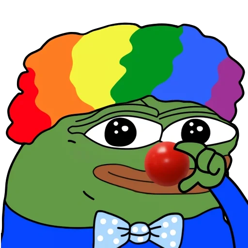 pepe clown, peepoclown, pepega clown, pepe clown peace, the frog pepe clown