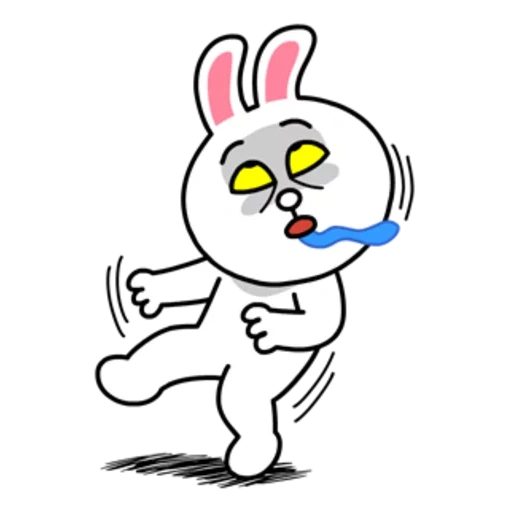 hare, little rabbit, line friends, animation, brown cony angry