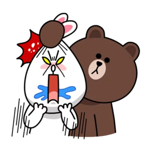 line, kony brown, line friends, ours brun, line cony and brown