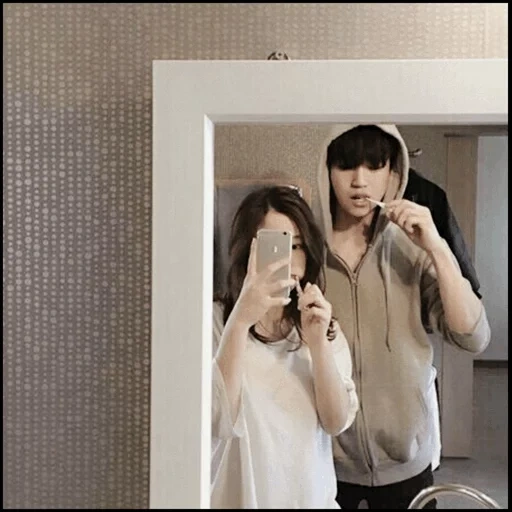 it rain, lovely couples, korea people, carbon couples, korean couple of mirror