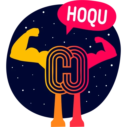 hoqu, qr code, tanda, logo warna, logo merek dagang