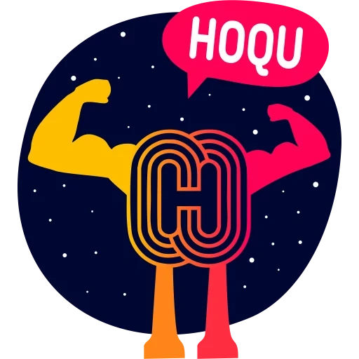 hoqu, código qr, logotipo, logotipo de cores, logos de marcas comerciais