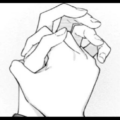 рисунок, аниме руки, эскиз руки, руки наброски, две руки аниме держатся