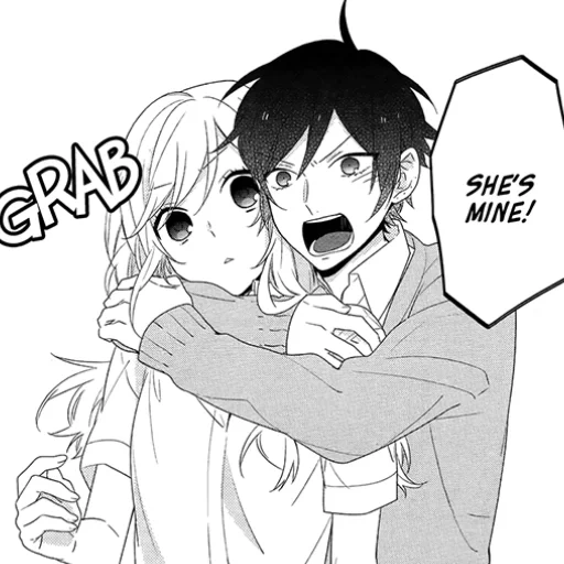 horimiya, a pair of manga, manga of a couple, horimium manga, anime khorimiy