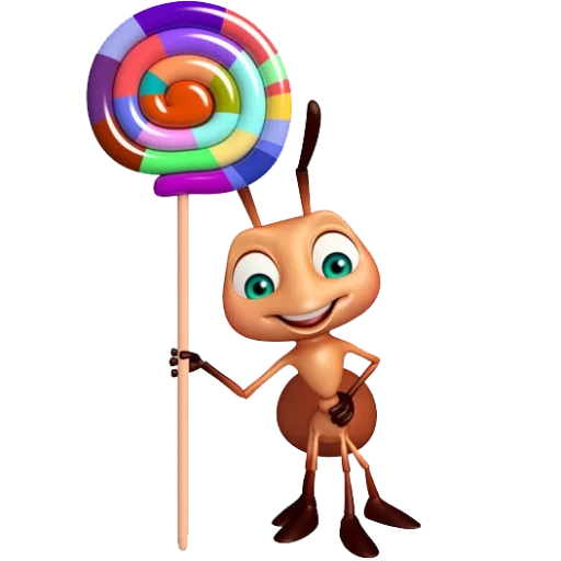 муравей, леденцы муравьями, милый муравей мультика, персонажи мультиков муравей, муравей мультипликационный персонаж