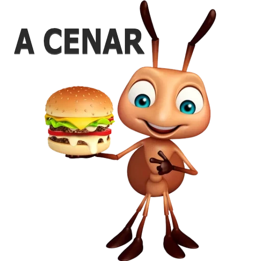 fourmi, dessin animé, dessin animé, fourmis burger roi, personnage animé de fourmi