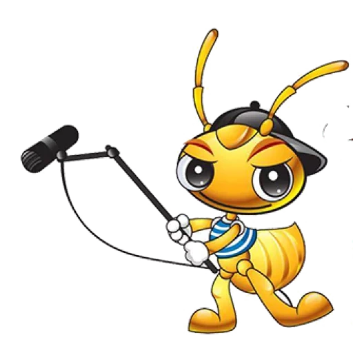 bee, bee, cute bee, a bee with a white background, the bee illustration
