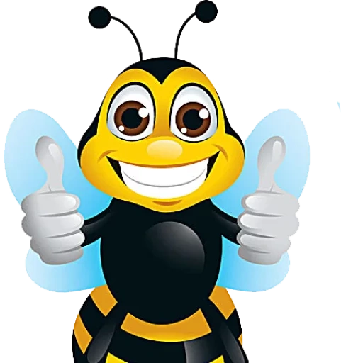 abeille, abeille bourdon, abeille, dessin d'abeille, l'abeille avec un fond blanc