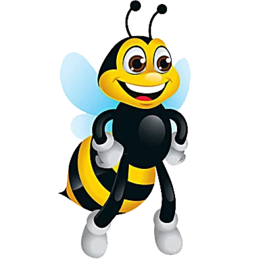 abeille, dessin d'abeille, une abeille avec un fond blanc, l'abeille avec un fond blanc, abees contatedation transparente