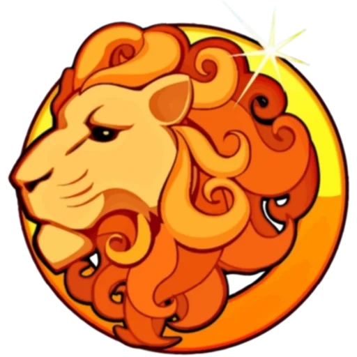 лев овен, иллюстрация, символ льва, знак зодиака лев, значок лев милый