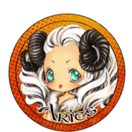 animación linda, icono de animación, aries zodiac, aries animación chibi, patrón lindo de animación