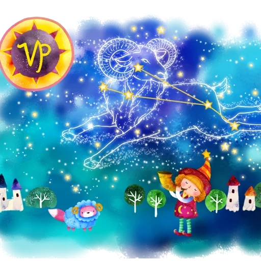 constellation du zodiaque, horoscope de dessin animé, caricature de la constellation, caricature de la constellation, motif de dessin animé constellation