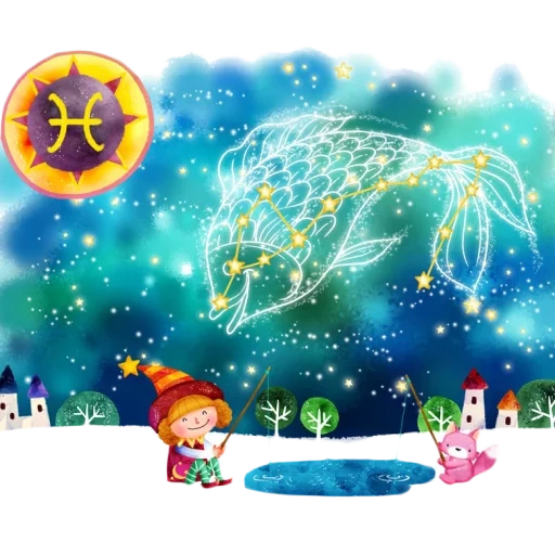 nibes game, children's cartoon, constellation cartoon, interactive game space, constellation cartoon pattern