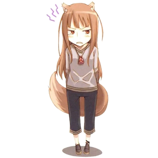 spice wolf, anime wolf spice hollow