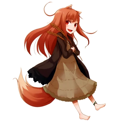 loup d'épices, anime loup de l'épice de froid, loup de la couverture d'anime, anime halloween wolf of spice, wolf of spices cold hauteur complète