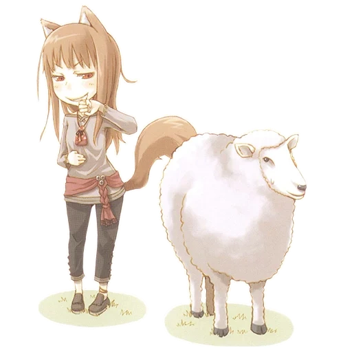 spice wolf, chinese wolfberry spice sheep, anime wolf spice, animation art wolf spice, anime wolf spice hollow