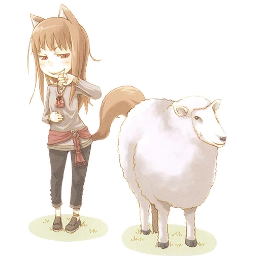 spice wolf, domba rempah-rempah, bumbu serigala anime, anime art wolf spice, anime wolf spice hollo