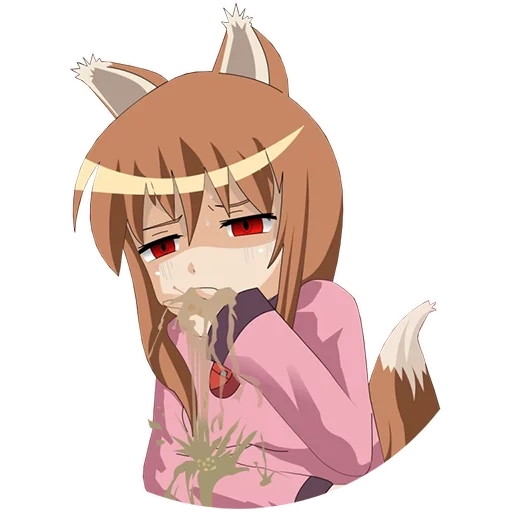 loup d'épices, holo sage chibi, loup des épices chibi, loup de l'épice de horo, le loup-garou des épices est froid