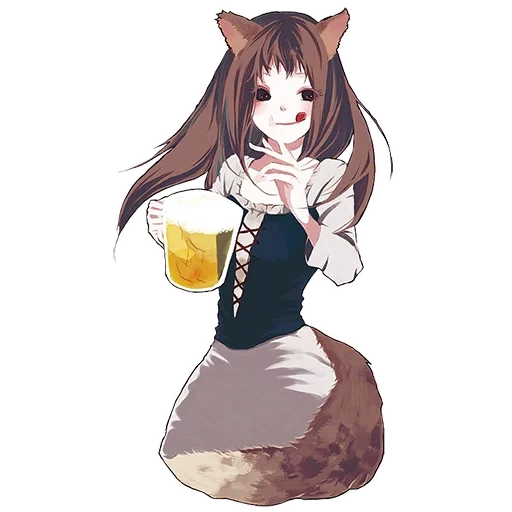 lobo fêmea anime, lobo de especiarias, cerveja de especiarias, especiaria de lobo anime, fragrância de lobo de animação hollow