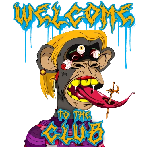 humain, singe mutant, mutant ape yacht club, logo mutant ape yacht club, mutant ape yacht club avec une tête de démon