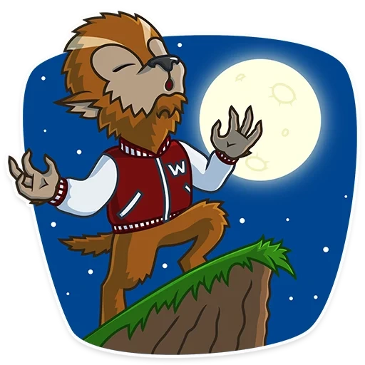 manusia serigala, stiker werewolf