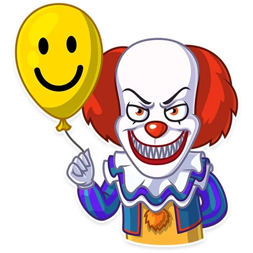 mauvais, clown, clown pennyiz, cartoon clown pennyiz
