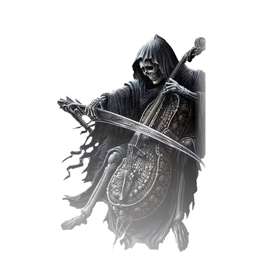 haron reaper, grim reaper, mr reaper, fantasy drawings, lyudmila is a gloomy reaper