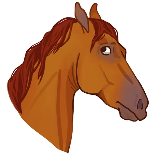 cheval, la tête du profil de cheval, clipart de la tête du cheval