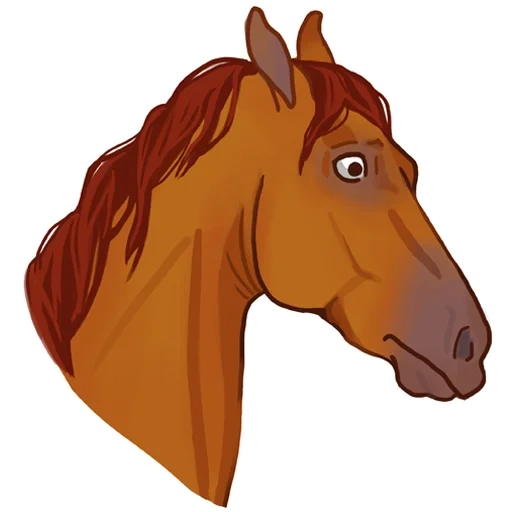 horse, the head of the horse profile, horse's head clipart
