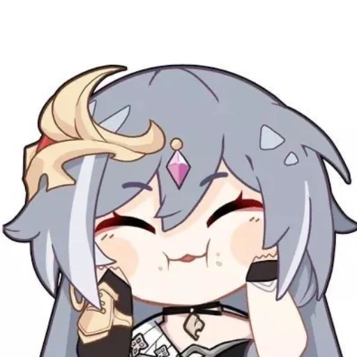 chibi, anime mignon, images animées, anime drôle, fu hua honkai impact