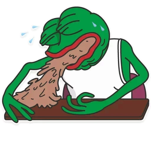 pepe, der frosch kotzt