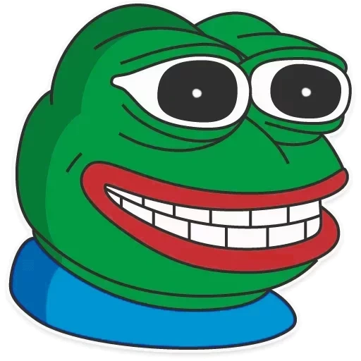 pepe, pepe frog, pepe branchie, emoticon pepe rana sacchetto