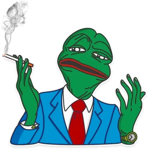 smoking frog pepe