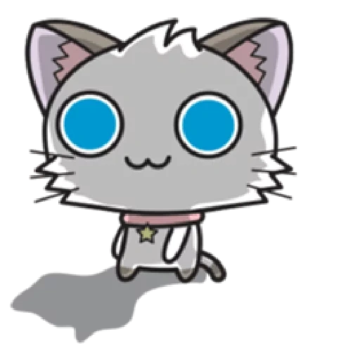 cat, cat étoilé, charmant phoque, hoshi luna diary, anime le chat nyashki
