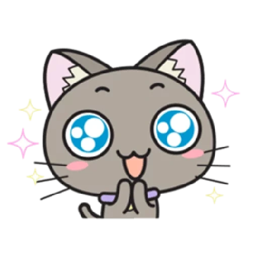 gato, kawaii, gato chibi, diario de hoshi luna, chat animado