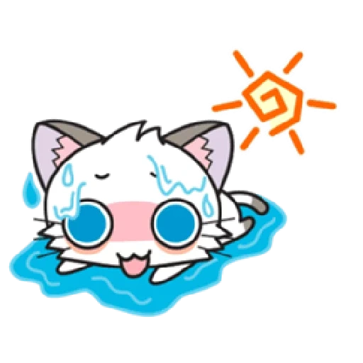 gato, anime, anime kawai, gatos lindos, diario de hoshi luna