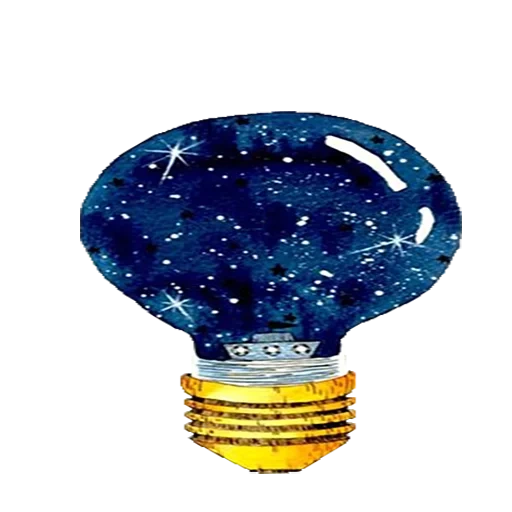bombilla, bombilla espacial, luz de acuarela, lampara incandescente, lámpara en luz azul