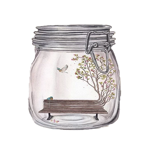 jars, bank drawing, sketch jars, glass jar, glass jars