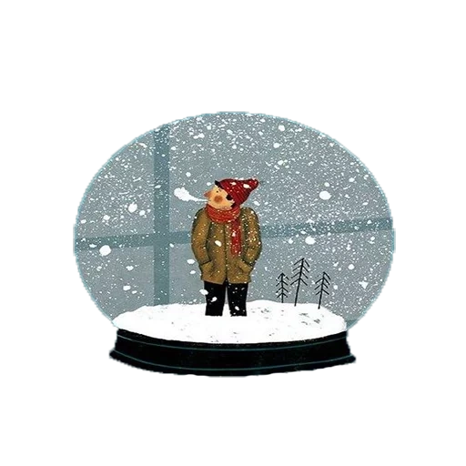 bola de nieve, bola con acuarela de nieve, snow shar von storis, artista de quint buchholz, ilustraciones de navidad
