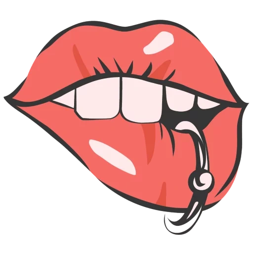 labios, arte popular de los labios, labios dibujos animados, ilustraciones de labios, punción labial
